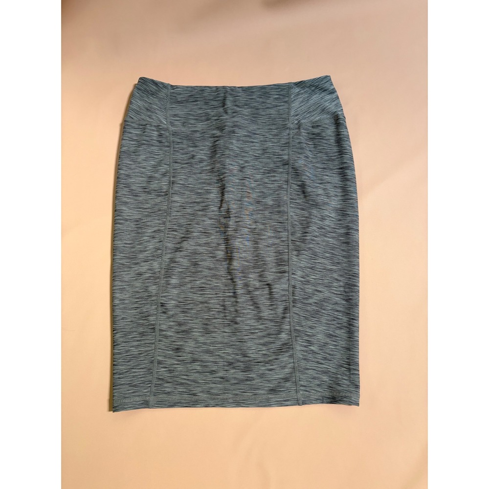 Prana Green Heather Stretch Athletic Pencil Skirt Womens Medium Pull On Active